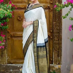 YAMUNE Woven Design Zari Art Silk Banarasi Saree image 3
