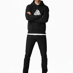 Moda Rapido Men Printed Hooded Sweatshirt image 3