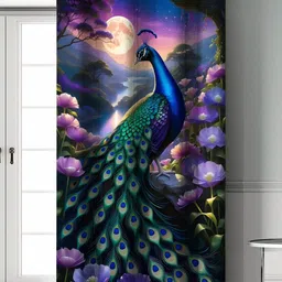 Aura Blue & Green Ethnic Motifs Door Curtain-picture-24