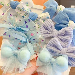 SYGA Girls10 Pcs Floral & Lace Bow Hair Tie Rope Set-image-38