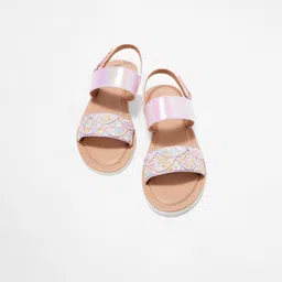 Pantaloons Junior Girls Embellished Open Toe Flats-image-17