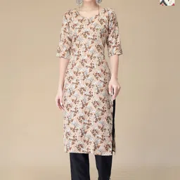 Moda Rapido Women Ethnic Motifs Printed Regular Kurta with Trousers-picture-17