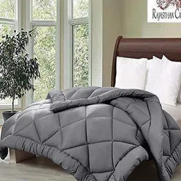 CHICERY Grey Microfiber AC Room Double Bed Comforter image 4