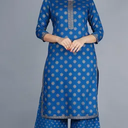 Jollity Women Floral Printed Regular Kurta with Palazzos-image-9