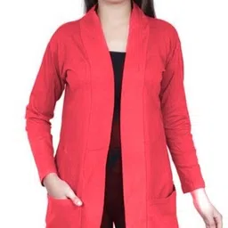 ng store Women Jacket Style Full Sleeve Orange Shrug-picture-14