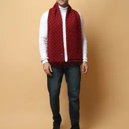 aanku Geometric Print Men Muffler-image-3