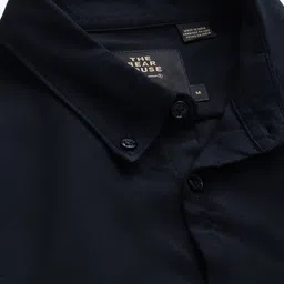 the bear house Men Slim Fit Solid Button Down Collar Casual Shirt image 4