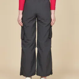Shein Ankle Length Parachute Style Relaxed Fit Cargo Pants image 2