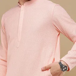 Anouk Mandarin Collar Chikankari Kurta image 5