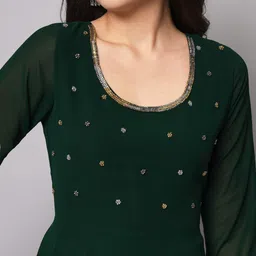 Poshak Hub Women Indie Prints Georgette Anarkali Kurta image 2