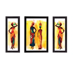eCraftIndia Set of 3 Multicoloured Radha Krishna UV Wall Art image 3