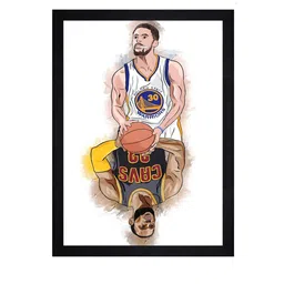 Gallery99 Curry & Lebron Texture Paper Framed Wall Art image 2