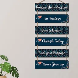 ArtVibes Blue & White Positive Quote Wall Hanging image 2