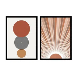 Art Street Set Of 2 Brown & White Framed Wall Arts image 2