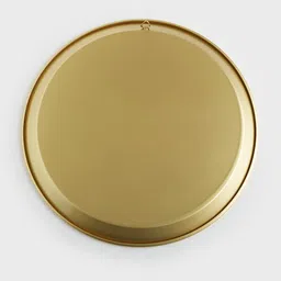 Home Centre Corsica White & Golden Lotus Printed Metal Wall Plate image 2