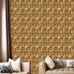 WallDaddy Brown Mad Angle Designe Self Adhesive Wallpaper image 2