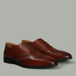louis philippe Men Low-Top Lace-Up Brogues Shoes image 2