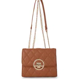 fastrack Women Quilted Sling Bag with Chain Strap image 2