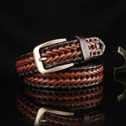 louis stitch Men Belt with Buckle Closure image 2