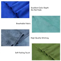 Yellow Weaves Grey & Green 4 Pieces 400 GSM Quick-Dry Hand Towels image 2