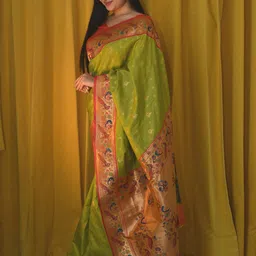 Mitera Woven Design Zari Paithani Saree image 3