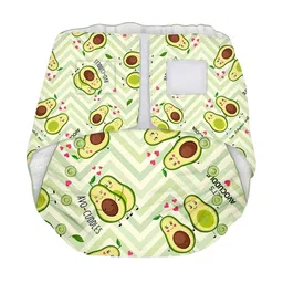 Snugkins Kids Avocuddle Reusable Cloth Diaper with Organic Cotton Prefold Pad - Green image 3