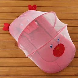 Babyhug Velvet Baby Bedding Set With Mosquito Net - Red-image-30