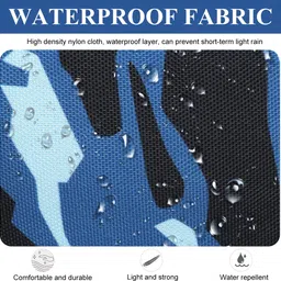 gustave Stylish Blue Print Waist Bag for Men Waterproof Multi Layer Travel Bag Waist Bag image 5