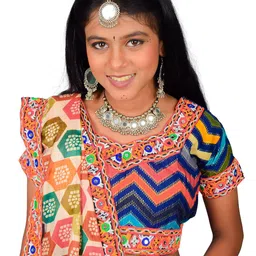 ahhaaaa Girls Embroidered Thread Work Ready to Wear Lehenga Choli With Dupatta image 3