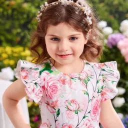 BAESD Floral Print Flutter Sleeve Fit & Flare Dress image 2