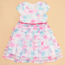 Pantaloons Junior Girls Floral Printed Fit & Flare Dress image 2