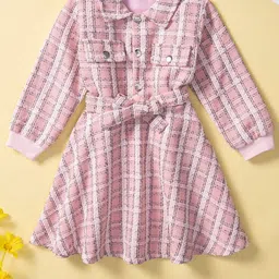 LULU & SKY Checked Fit & Flare Dress image 2