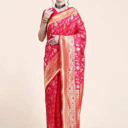 Rujave Woven Design Zari Silk Banarasi Saree image 2