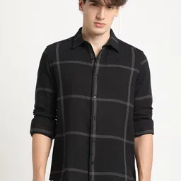 the bear house THE BEAR HOUSEM Checked Slim Fit Casual Shirt image 2