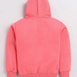 Toonyport Kids Pink Printed Hooded Fleece Sweatshirt image 3