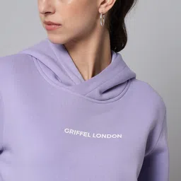 GRIFFEL Women Mauve Fleece Sweatshirt image 4