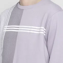 Octave Men Purple Colourblocked Sweatshirt image 2