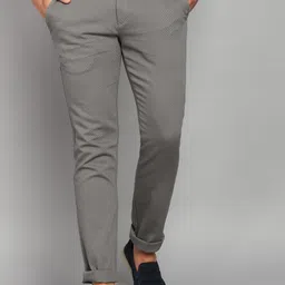 killer Men Slim Fit Grey Cotton Blend Trousers-picture-11