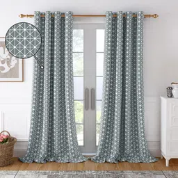 story@home 275 cm (9 ft) Long Door Cotton Room Darkening Curtain Single Curtain-picture-21