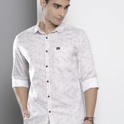 the indian garage co. Men Regular Fit Printed Casual Shirt image 4