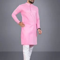 limro Men Cotton Blend Kurta Pyjama Set image 3