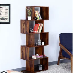 woodmaze Solid Sheesham Wood 5 Tier Open Book Shelf for Living Rooms ,Office, Home Solid Wood Open Book Shelf-picture-17