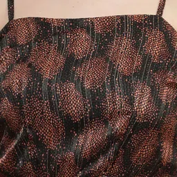 plusS Brown Ethnic Motifs Printed Smocked Tiered A-Line Dress image 2