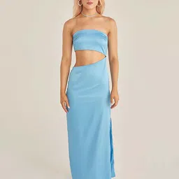 LULU & SKY Strapless Cut-Out Detail Maxi Dress image 5