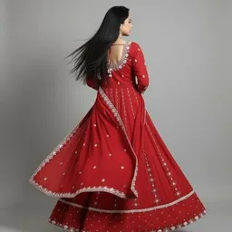 cloa Embroidered Chiffon Stitched Anarkali Gown image 2