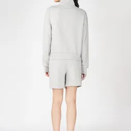 ONEWAY Mock Collar Sweatshirt With Shorts Co-Ords image 4