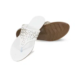 Anouk Women Perforation Open Toe T-Strap Flats image 5