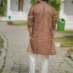 The Kurta Studio Men Ethnic Motifs Printed Kurtas image 3