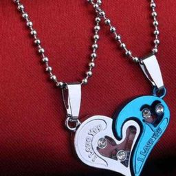 J.S ENTERPRISES Heart Shaped Pendants with Chains-picture-35