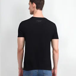 U.S. Polo Assn. Denim Co. Men Solid Round Neck Cotton Slim Fit T-Shirt image 4